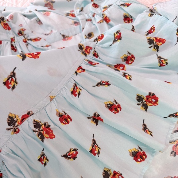 J.Crew Mercantile Faux Wrap Mini Dress – Blue Floral Print – Size 00 - Picture 10 of 16